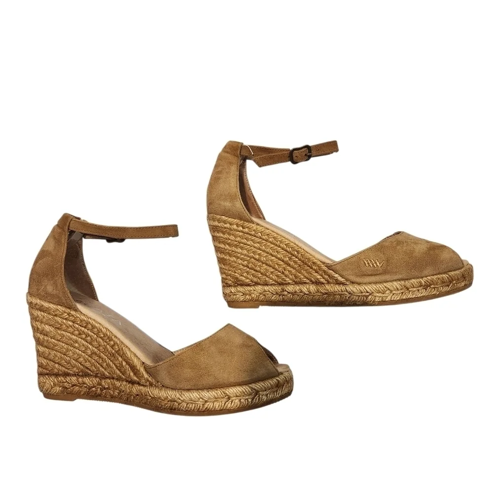 VISCATA CAPRUBI SUEDE ESPADRILLE SANDAL WEDGES SZ 38EU (7)